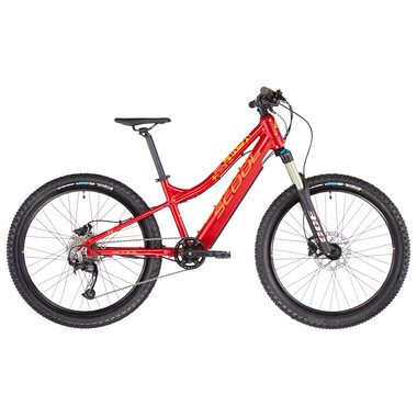 S'COOL E-TROX RACE 9 Speed 24" Electric MTB Red 0